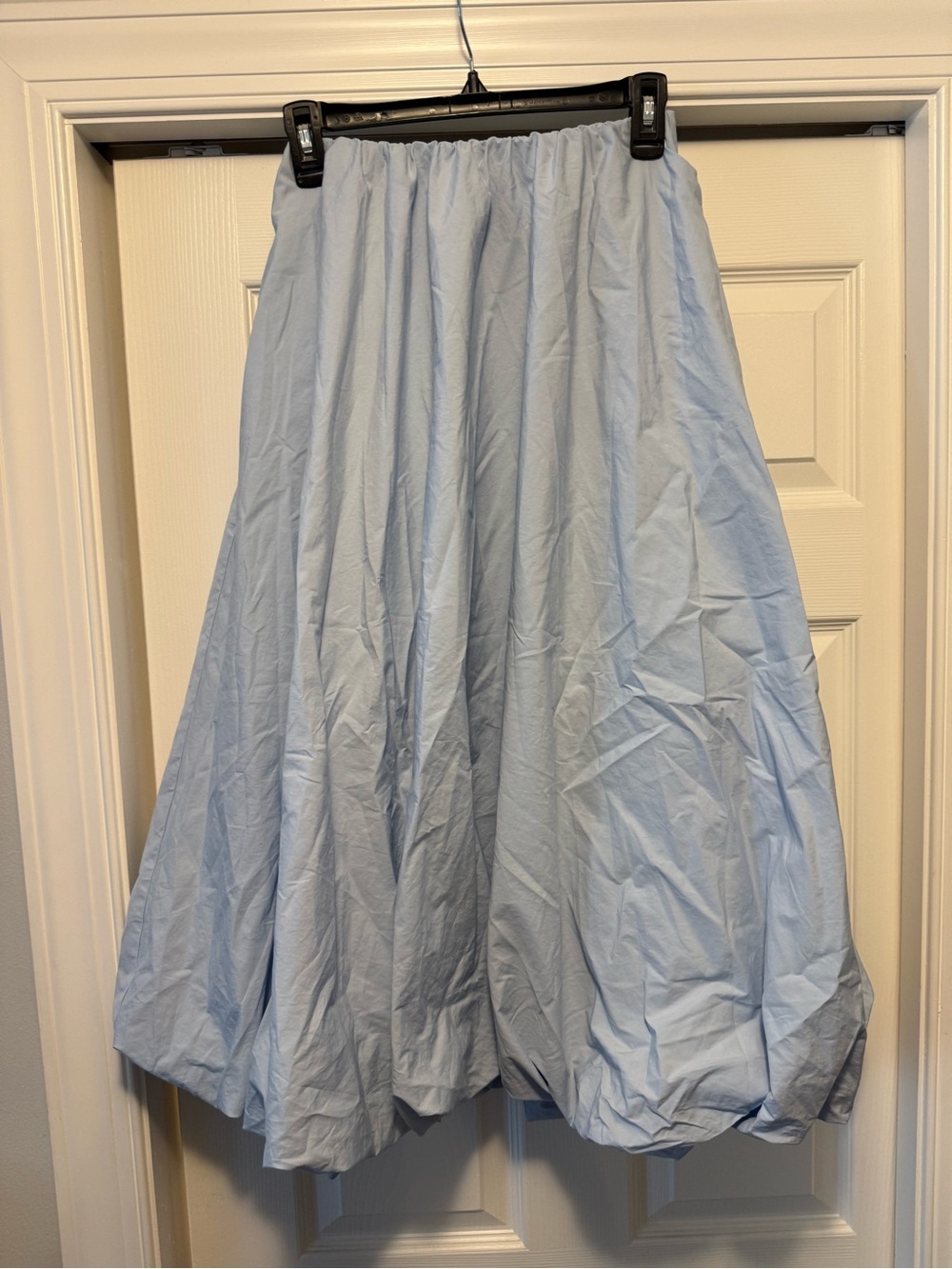 Abercrombie & Fitch Light Blue Balloon-Hem A-Line Skirt